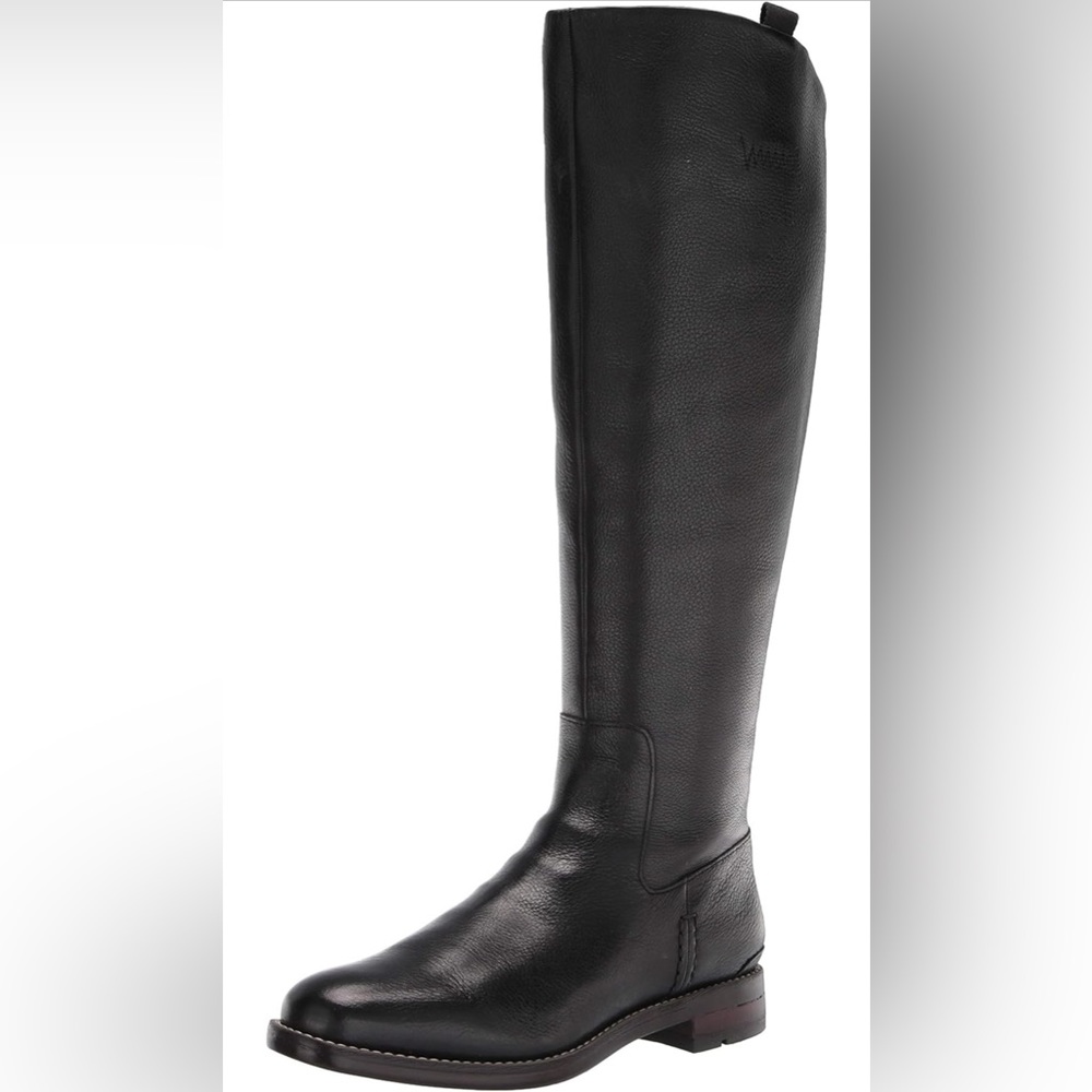 Classic Tall Leather Riding Boot - Black